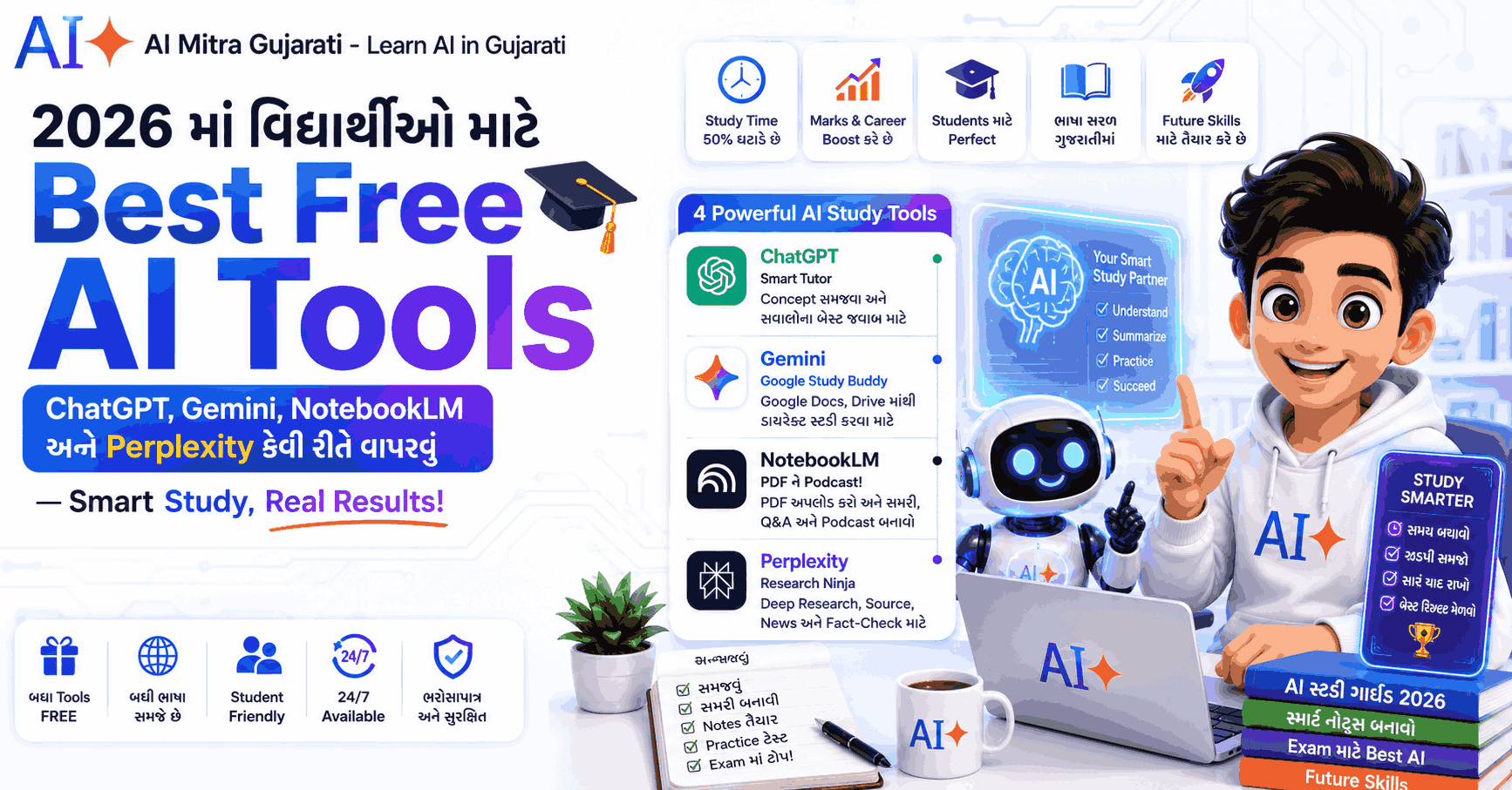 2026 માં વિદ્યાર્થીઓ માટે Best Free AI Tools