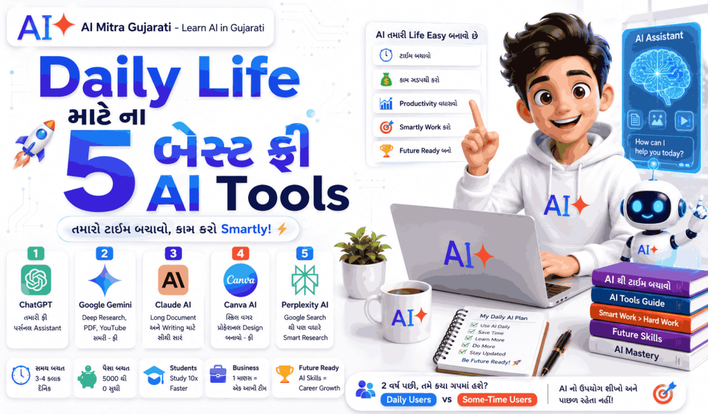 Daily Life માટે ના 5 બેસ્ટ ફ્રી AI ટૂલ્સ