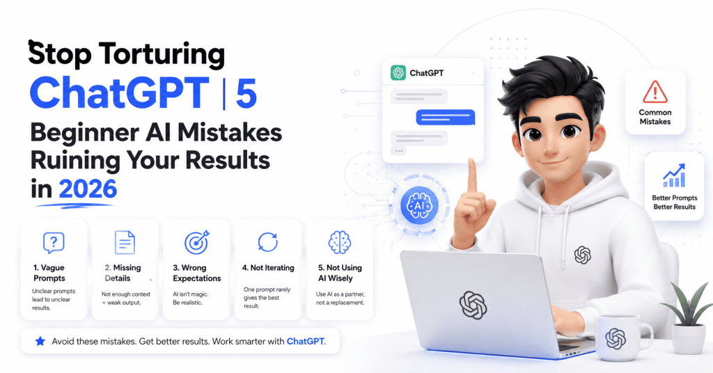 Stop Torturing ChatGPT । 5 Beginner AI Mistakes Ruining Your Results in 2026