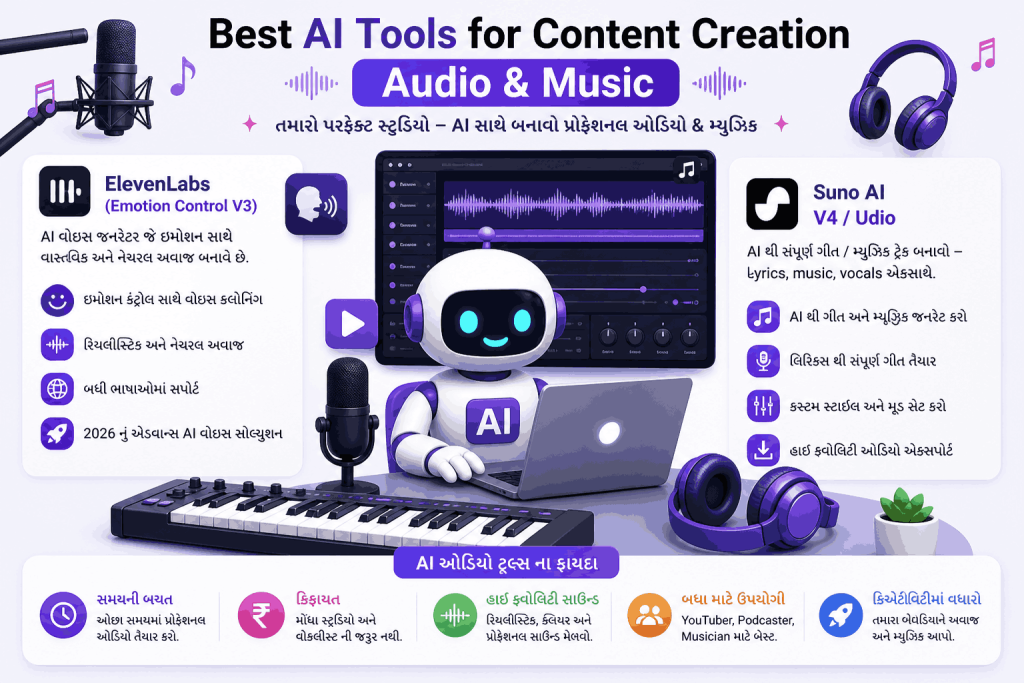 The Best AI Tools for Content Creation- Audio & Music