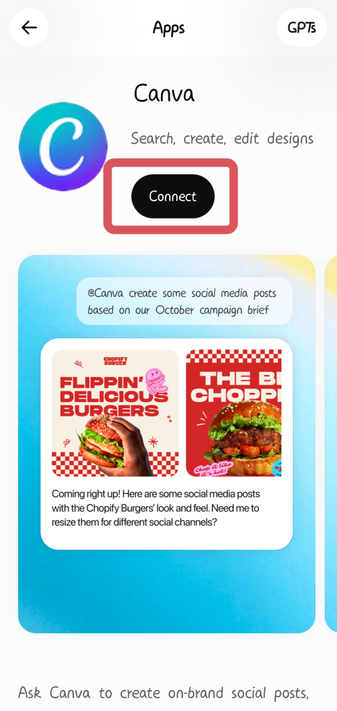 Click on Connect Button