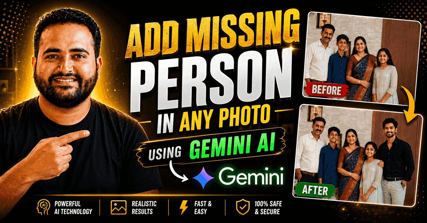 Add a Missing Person in the Image using Gemini